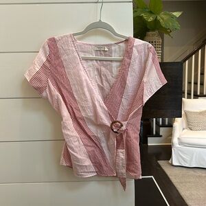 Harper Heritage red/pink wrap top